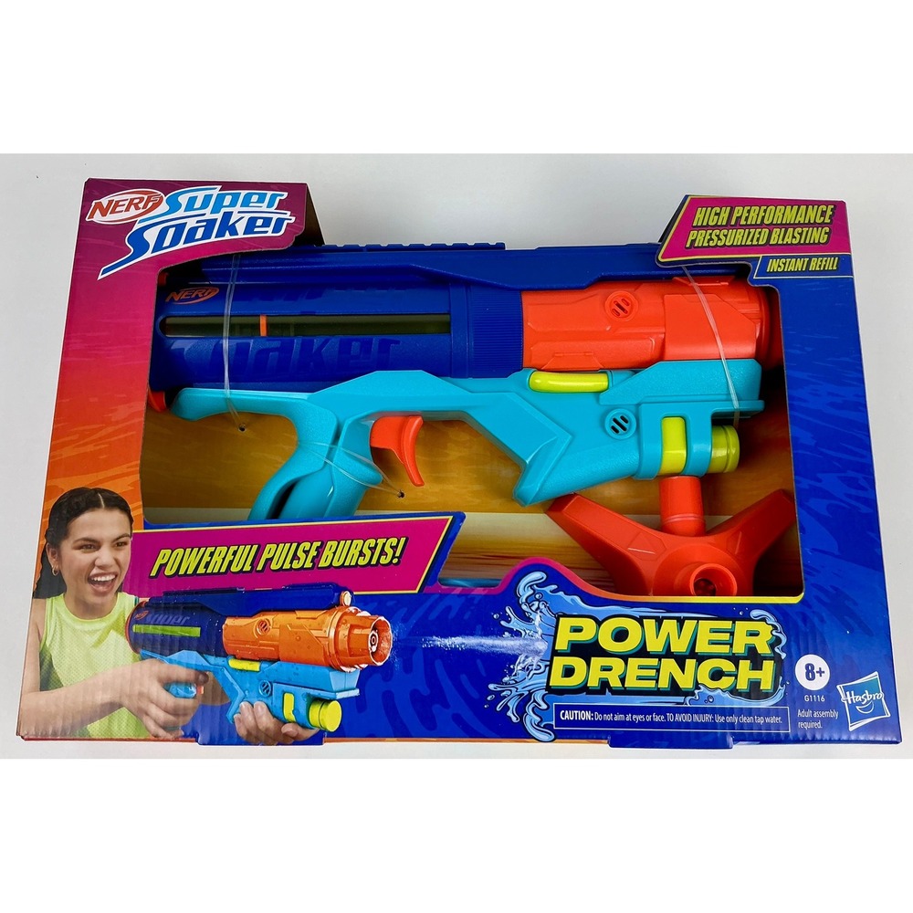Nerf Super Soaker Power Drench Water Blaster Pressurized Soaker New